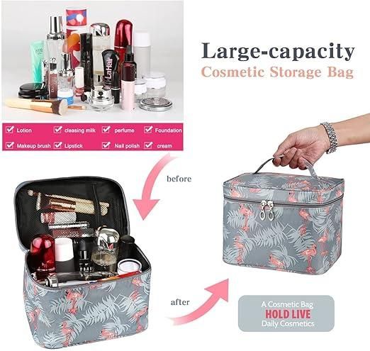 Travel Toiletry Bag with Multiple Compartments – Portable Cosmetic Organizer