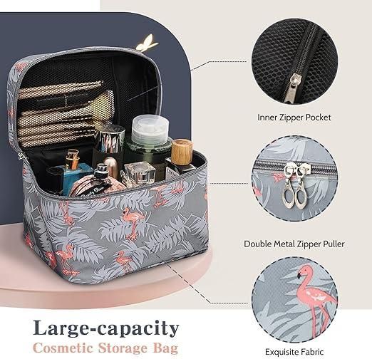 Travel Toiletry Bag with Multiple Compartments – Portable Cosmetic Organizer