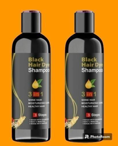 Unisex Instant Black Herbal Hair Dye Shampoo – Grey Hair Coverage 3-in-1 (100 ml)