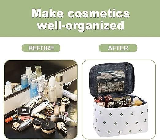 Travel Toiletry Bag with Multiple Compartments – Portable Cosmetic Organizer