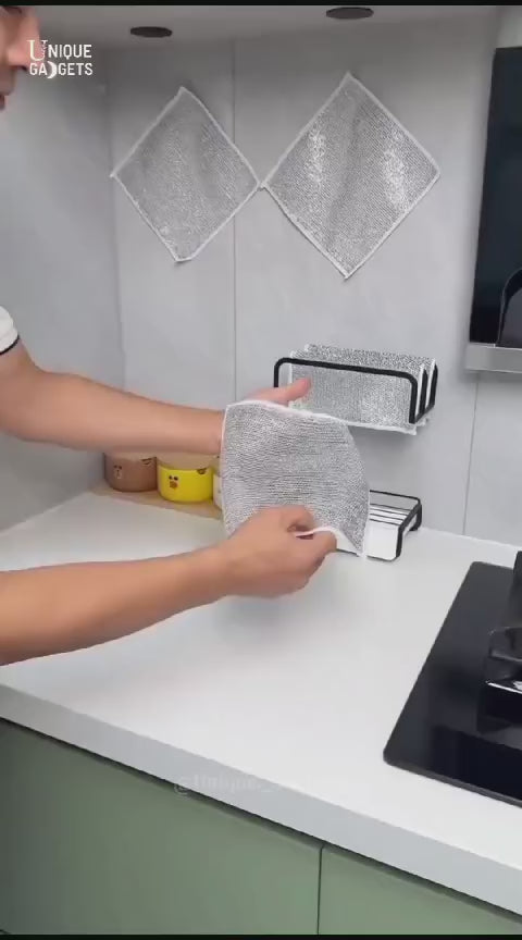 Multipurpose Non-Scratch Wire Dishwashing Cloths – Heavy Duty Cleaning Rags (Pack of 10)